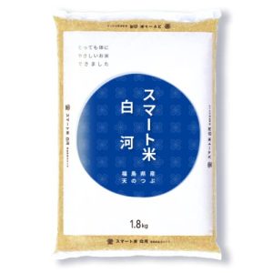 スマート米 福島県白河産 天のつぶ 無洗米玄米 1.8kg 残留農薬不検出